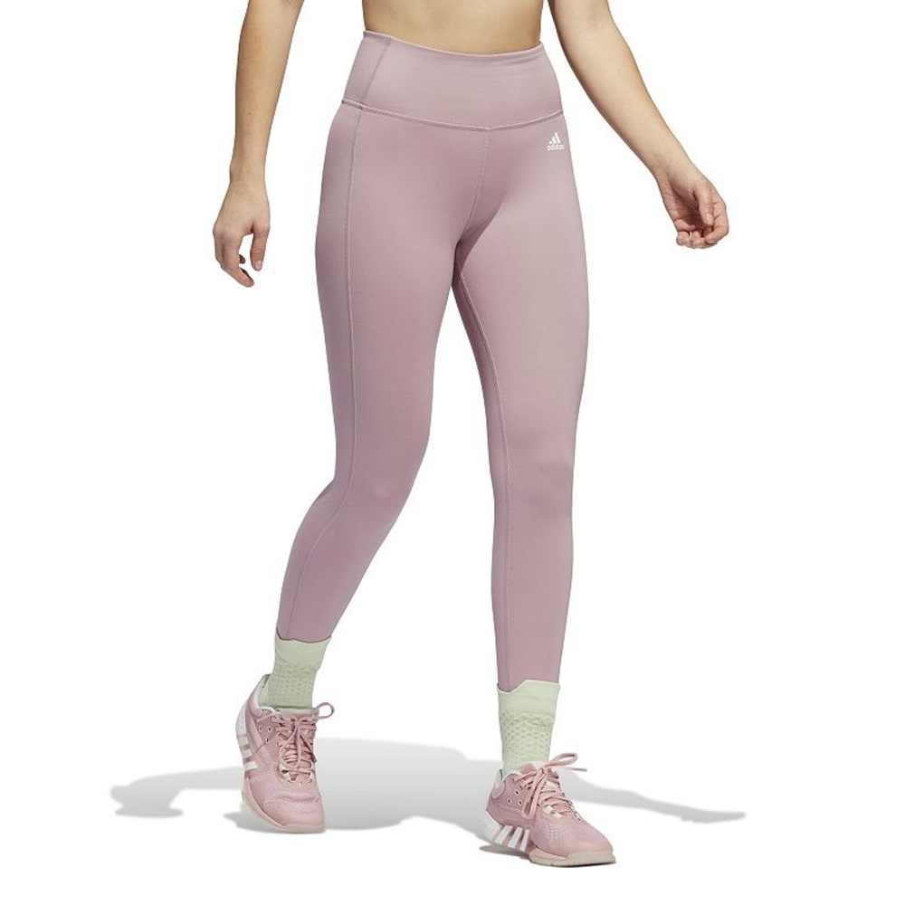 Women’s Adidas Pink Circuit High Waisted 7/8 Leggings With Mesh Pockets Size M - Picture 2 of 12